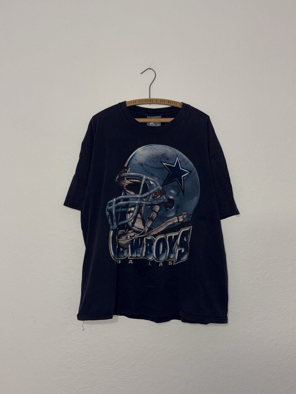 Vintage 90s Dallas Cowboys Lee Sport Helmet Graphic NFL Football Shirt Size 2XL